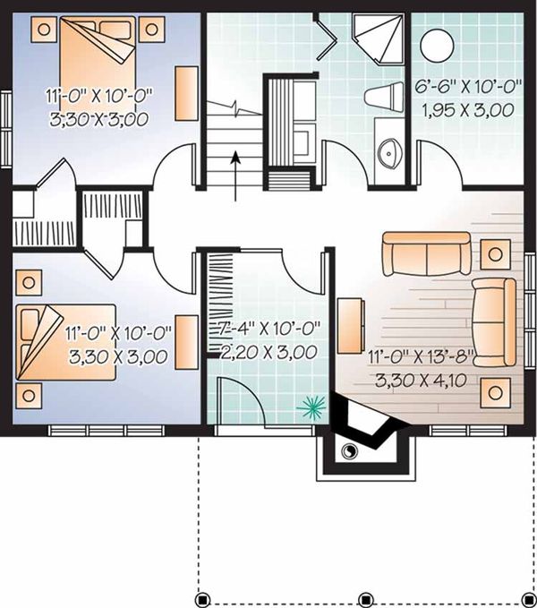 Home Plan - Craftsman Floor Plan - Lower Floor Plan #23-2462