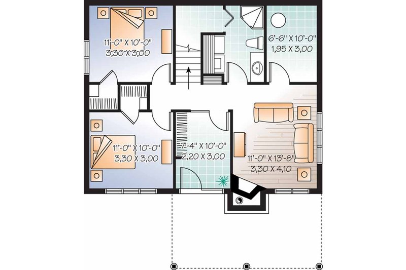 Dream House Plan - Floor Plan - Lower Floor for Craftsman House Plan #23-2462 - 3 bed, 2 bath