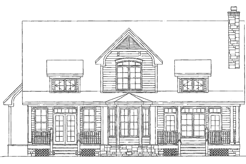 Home Plan - Exterior - Rear Elevation for European House Plan #929-597 - 3 bed, 2.5 bath