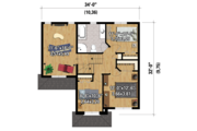 Traditional Style House Plan - 3 Beds 1 Baths 1592 Sq/Ft Plan #25-4423 