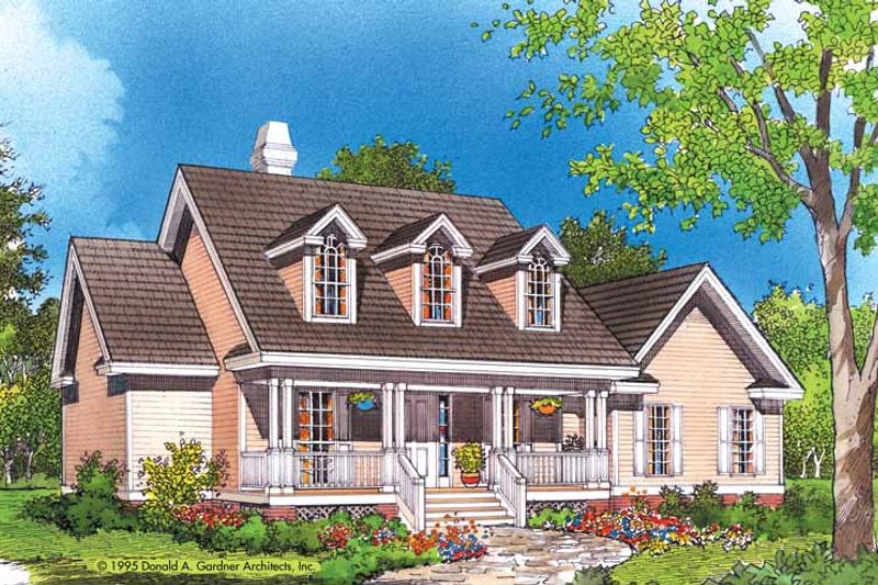 Home Plan - Exterior - Front Elevation 3 for Country House Plan #929-221 - 3 bed, 2 bath