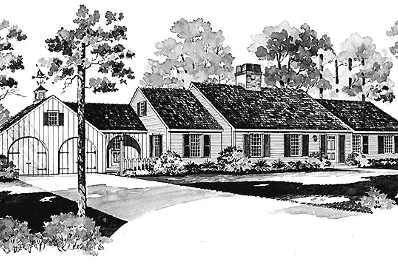 Home Plan - Colonial Exterior - Front Elevation Plan #72-551