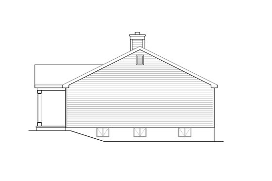 Exterior - Other Elevation for Ranch House Plan #22-636 - 3 bed, 2 bath