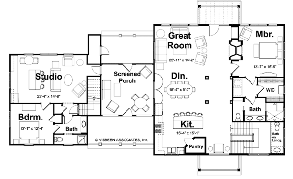 House Plan Design - Craftsman Floor Plan - Upper Floor Plan #928-112