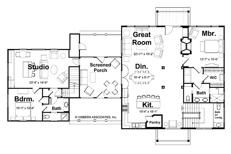 Home Plan - Floor Plan - Upper Floor for Craftsman House Plan #928-112 - 3 bed, 2.5 bath