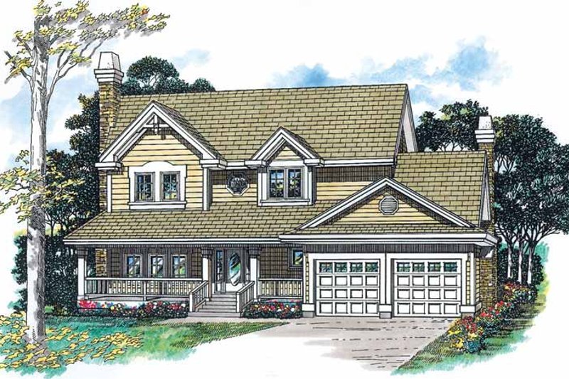Home Plan - Country Exterior - Front Elevation Plan #47-944