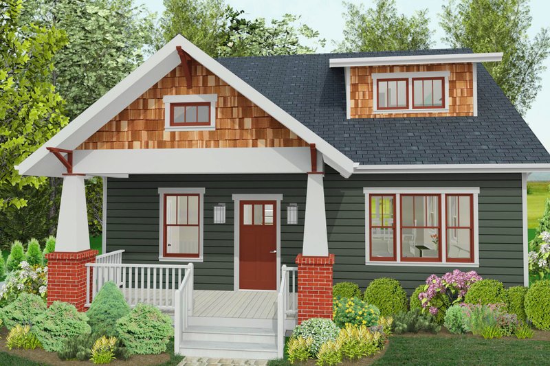 Dream House Plan - Craftsman Exterior - Front Elevation Plan #461-51