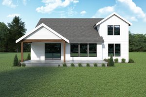 Exterior - Rear Elevation for Farmhouse House Plan #1070-175 - 3 bed, 2.5 bath