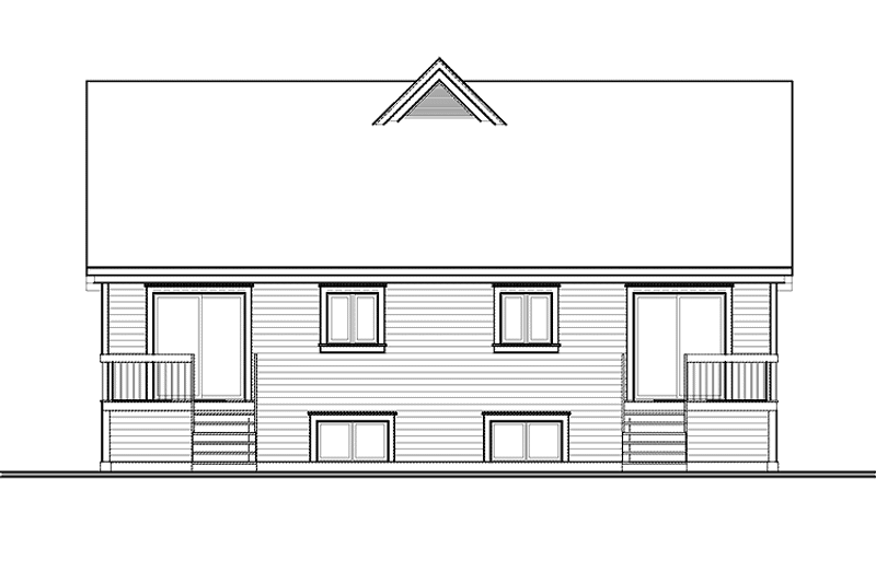 Dream House Plan - Exterior - Rear Elevation for Traditional House Plan #23-2496 - 6 bed, 3 bath