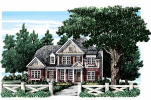 Tudor Exterior - Front Elevation Plan #927-313