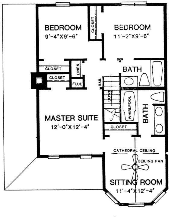 Architectural House Design - Victorian Floor Plan - Upper Floor Plan #10-269