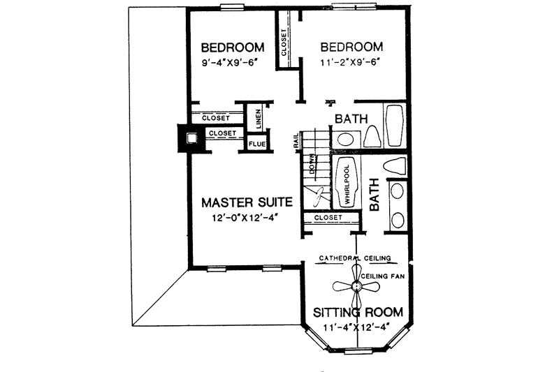 Dream House Plan - Floor Plan - Upper Floor for Victorian House Plan #10-269 - 4 bed, 3 bath