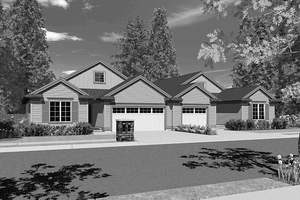 Ranch Exterior - Front Elevation Plan #48-804