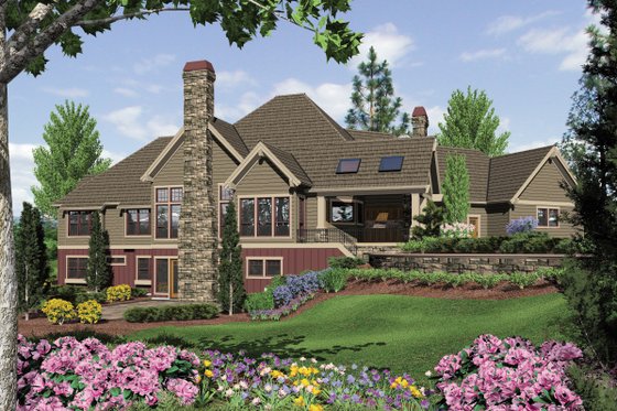 Exterior - Rear Elevation 4 for Craftsman House Plan #48-233 - 4 bed, 3.5 bath