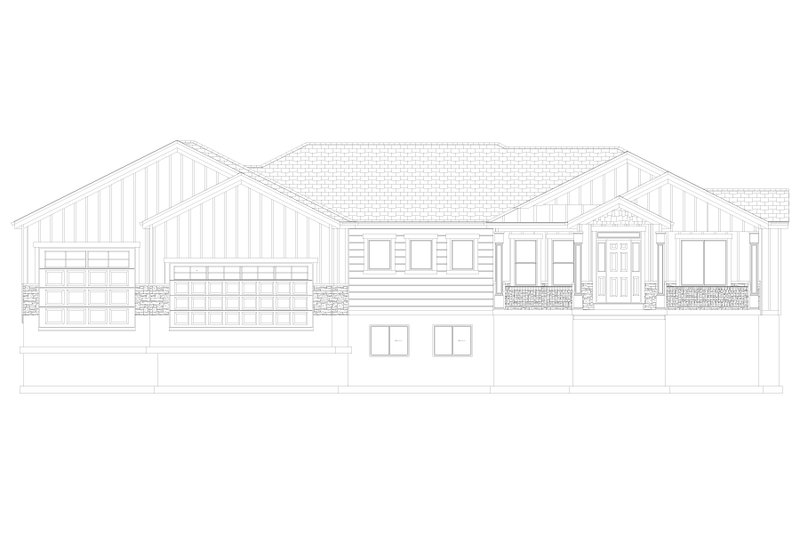 House Plan Design - Exterior - Front Elevation 5 for Ranch House Plan #1060-99 - 3 bed, 2.5 bath