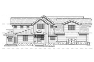 Exterior - Front Elevation 3 for Craftsman House Plan #899-3 - 5 bed, 6 bath