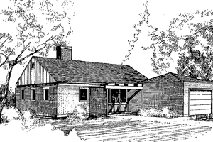 Country Exterior - Front Elevation Plan #60-962