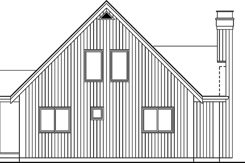 Architectural House Design - Exterior - Rear Elevation for Country House Plan #47-870 - 3 bed, 1 bath
