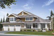 Craftsman Style House Plan - 6 Beds 3.5 Baths 4575 Sq/Ft Plan #132-409 Exterior 