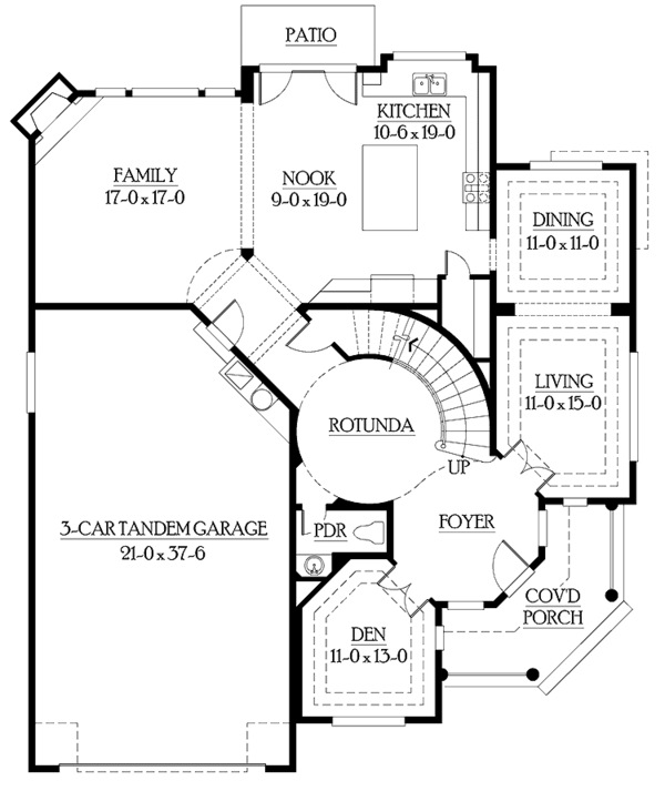 Home Plan - Country Floor Plan - Main Floor Plan #132-456