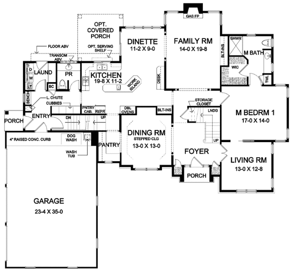 Architectural House Design - Classical Floor Plan - Main Floor Plan #328-422