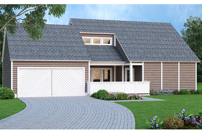 Home Plan - Exterior - Front Elevation 3 for Contemporary House Plan #45-526 - 3 bed, 2 bath
