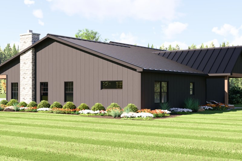 House Blueprint - Exterior - Rear Elevation for Barndominium House Plan #1064-456 - 2 bed, 2 bath