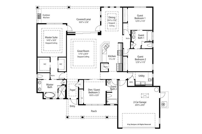 Dream House Plan - Floor Plan - Main Floor for Country House Plan #938-69 - 4 bed, 3 bath