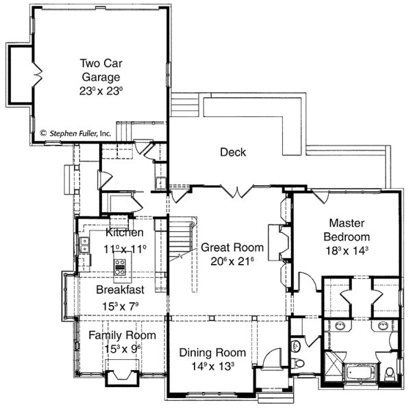 Dream House Plan - Country Floor Plan - Main Floor Plan #429-308