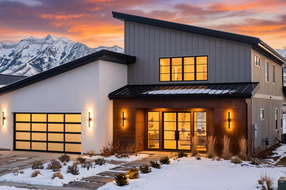 Exterior - Front Elevation 4 for Modern House Plan #1096-178 - 4 bed, 3.5 bath