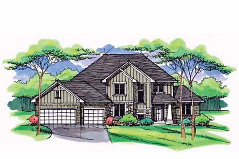 Home Plan - Exterior - Front Elevation 4 for Country House Plan #51-1004 - 4 bed, 2.5 bath