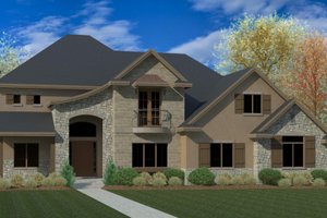 European Exterior - Front Elevation Plan #920-116