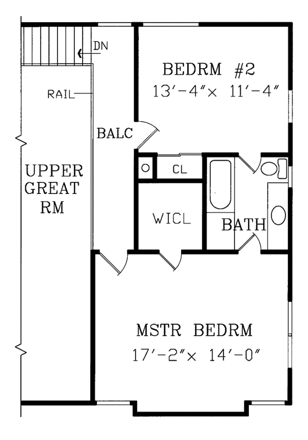 Home Plan - Contemporary Floor Plan - Upper Floor Plan #314-260