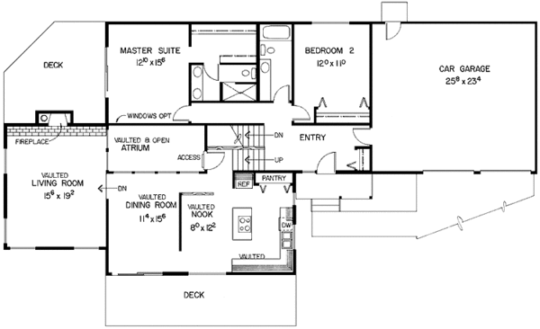 House Plan Design - Country Floor Plan - Main Floor Plan #60-945