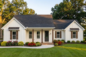 Dream House Plan - Exterior - Front Elevation for Country House Plan #406-9659 - 3 bed, 2 bath