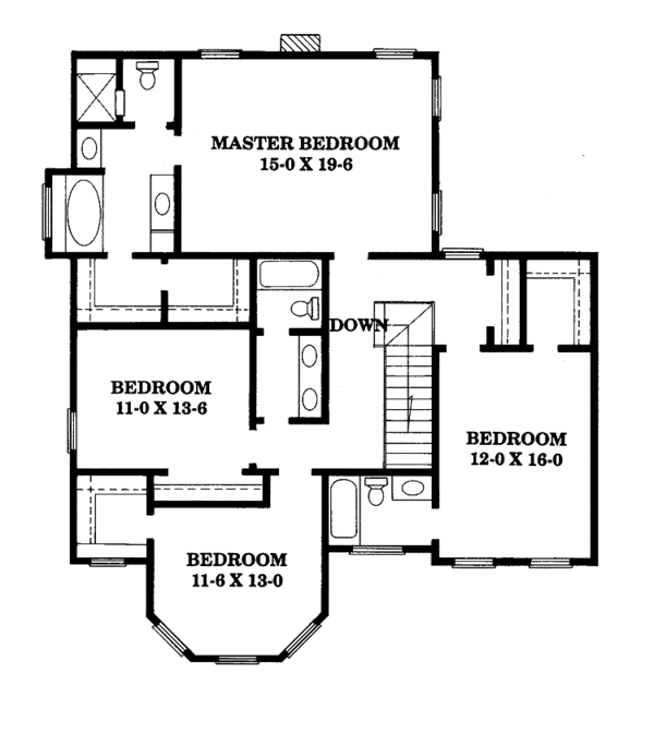 Home Plan - Victorian Floor Plan - Upper Floor Plan #1047-23