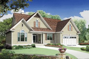 Exterior - Front Elevation 3 for Traditional House Plan #929-951 - 3 bed, 2 bath