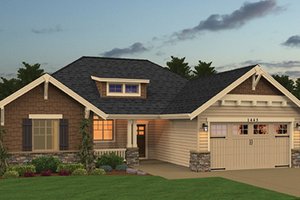 Exterior - Front Elevation 4 for Craftsman House Plan #943-48 - 3 bed, 2 bath