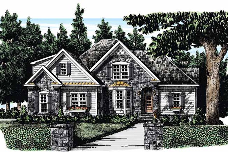 Architectural House Design - Country Exterior - Front Elevation Plan #927-282