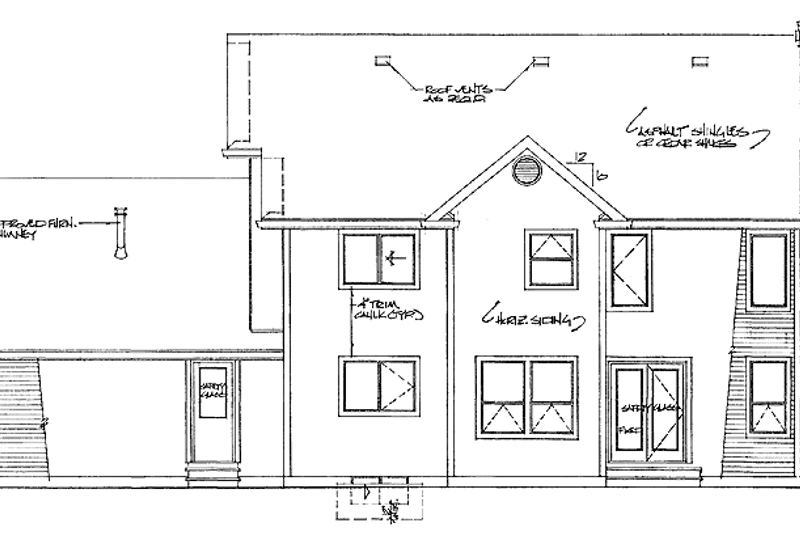 Dream House Plan - Exterior - Rear Elevation for Country House Plan #47-829 - 4 bed, 2.5 bath