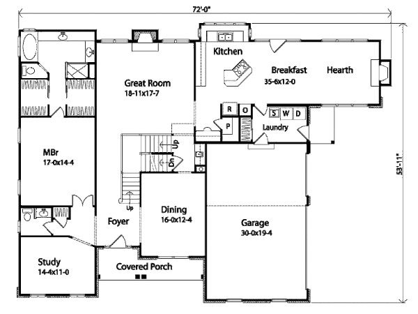 House Plan Design - Traditional Floor Plan - Main Floor Plan #22-214