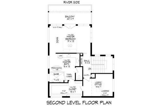 Floor Plan - Upper Floor for Modern House Plan #932-550 - 3 bed, 3 bath