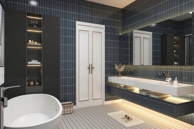 House Design - Interior - Bathroom for Farmhouse House Plan #54-471 - 3 bed, 2.5 bath