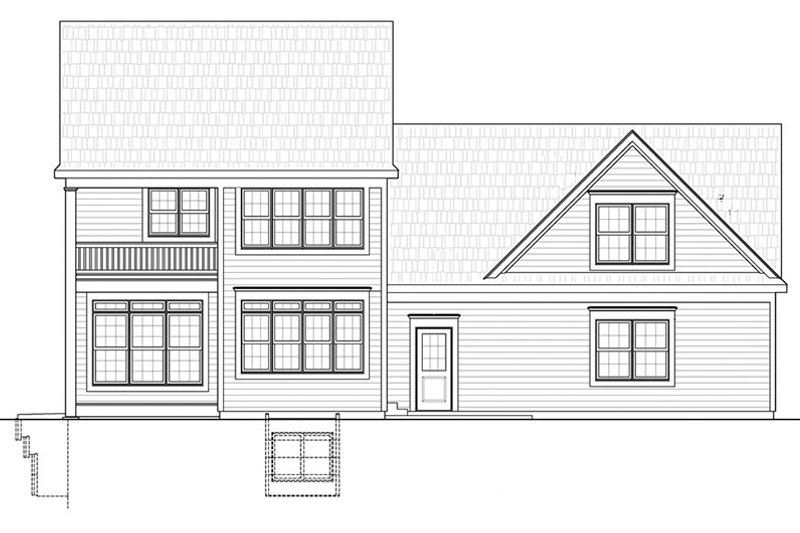 Dream House Plan - Exterior - Rear Elevation for Colonial House Plan #20-2248 - 3 bed, 3 bath