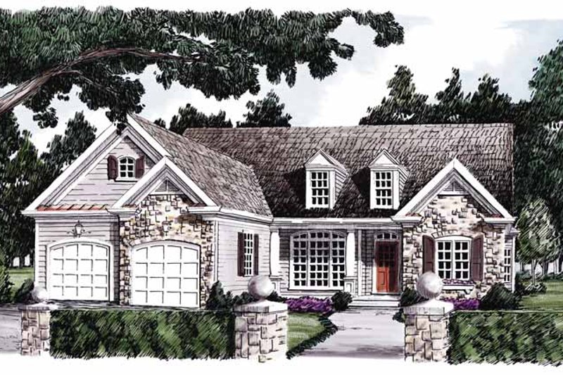 Home Plan - Country Exterior - Front Elevation Plan #927-584