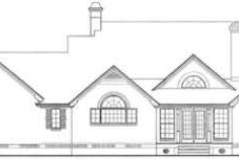 Dream House Plan - Exterior - Rear Elevation for Southern House Plan #406-172 - 3 bed, 2.5 bath