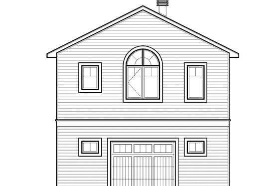 Exterior - Rear Elevation for Traditional House Plan #23-2420 - 2 bed, 1.5 bath