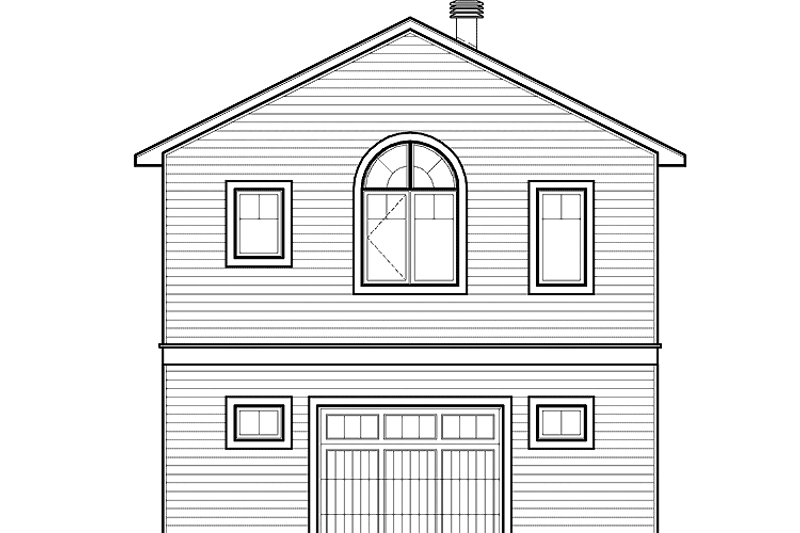 Dream House Plan - Exterior - Rear Elevation for Traditional House Plan #23-2420 - 2 bed, 1.5 bath