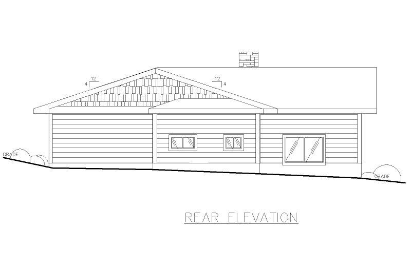 Dream House Plan - Exterior - Rear Elevation for Craftsman House Plan #117-898 - 3 bed, 2.5 bath