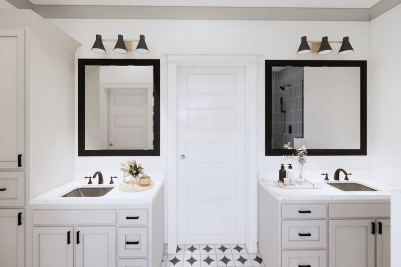 Architectural House Design - Interior - Master Bathroom 1 for Farmhouse House Plan #1074-72 - 4 bed, 2 bath